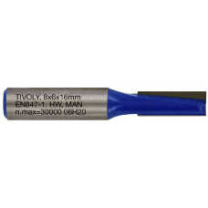 Tivoly Straight slot cutter, 8x8 mm, 8mm shank