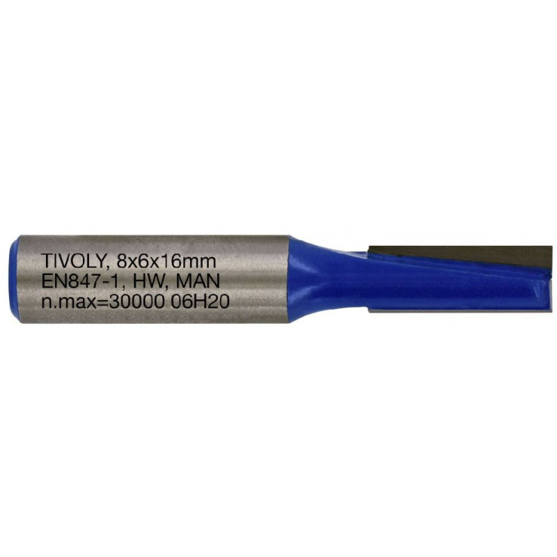 Tivoly Straight slot cutter, 8x8 mm, 8mm shank