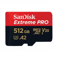 Sandisk  Memory card SANDISK EXTREME PRO microSDXC 512GB 200/140 MB/s UHS-I U3 (SDSQXCD-512G-GN6MA)