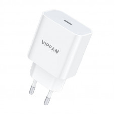 Vipfan Network charger VFAN E04, USB-C, 20W, QC 3.0 (white)