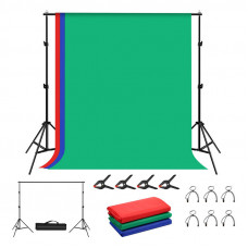 Puluz Photo studio background support Puluz 2x2m + Backdrops 3 pcs PKT5204