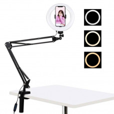 Puluz Desktop arm stand Puluz with 20cm LED Vlogging Ring PKT3089B