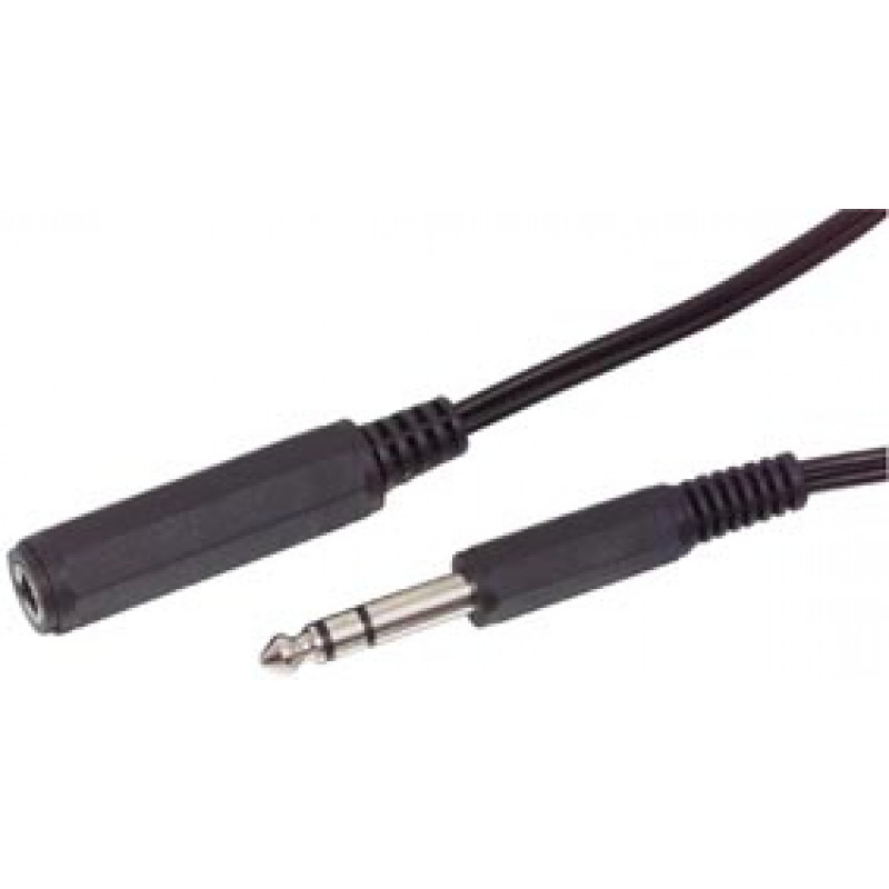 Goobay Vads 6.3mm-6.3mm stereo kontaktdakšiņa-ligzda 5m