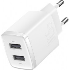 Baseus Lādētājs 10.5W 2xUSB 2.1A, Balts