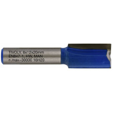 Tivoly Straight slot cutter, 12x8 mm, 8mm shank