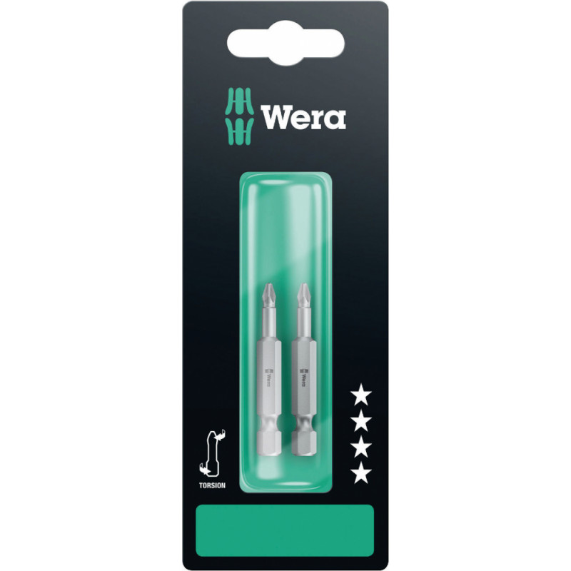 Wera Torsion uzgaļi 2 x PZ1 x 50mm, 855/4 TZ, blisterī