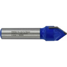 Tivoly V-groove cutter 12.7 mm, 90°, 8mm shank