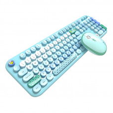 Mofii Lovely 2.4G Wireless Keyboard + Mouse Set (Blue)