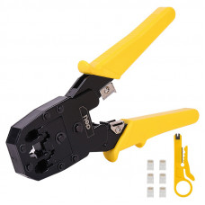 Deli Tools Ethernet Crimper 4/6/8P RJ45/RJ14/RJ12/RJ9 Deli Tools EDL2468 (yellow)