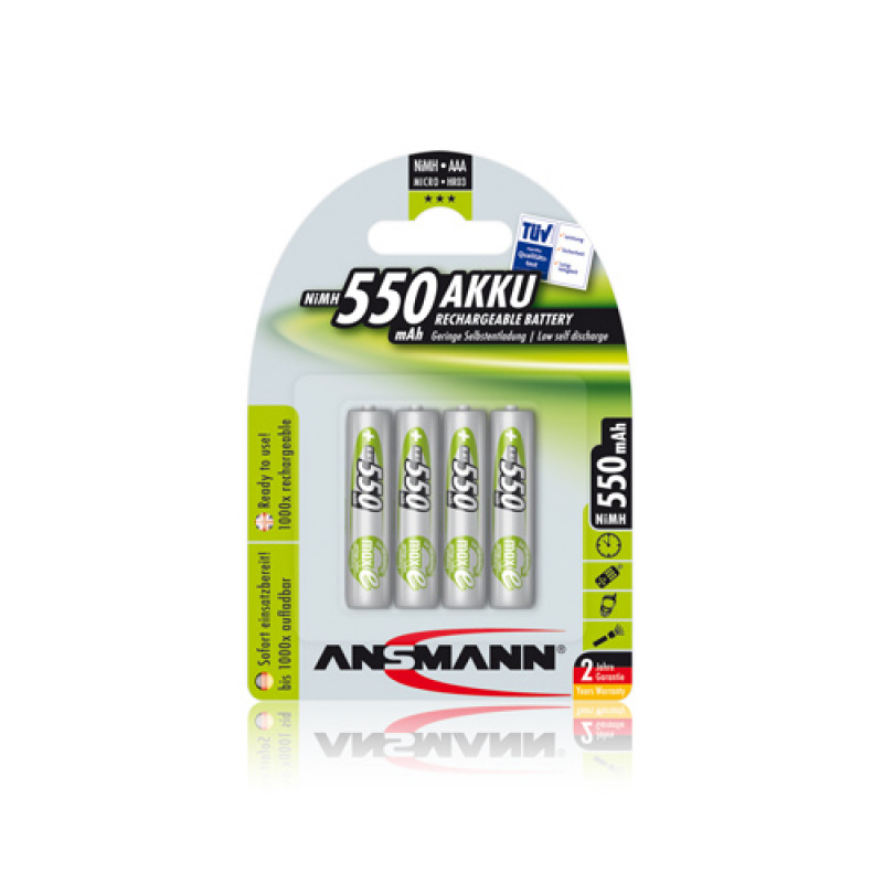 Ansmann Akumulators R3 (AAA) 1.2V 550mAh Ni-Mh ANSMANN (4 gab.iepakojums)