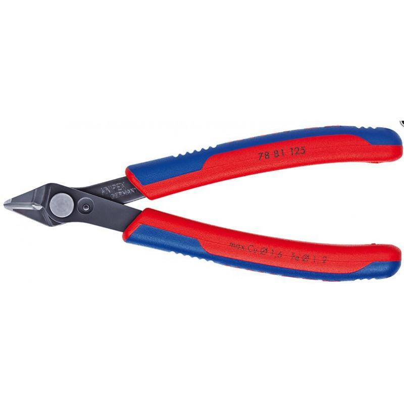 Knipex Knaibles 78 81 125 Cu max Ø1,6mm pulētas, tērauds max Ø0.6mm KNIPEX