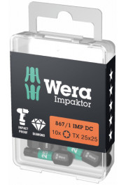 Wera 867/1 Impactor uzgaļi TORX T40 x 25mm, 10gab