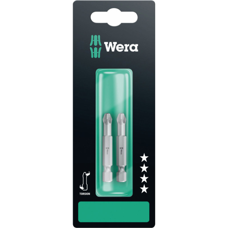 Wera Torsion uzgaļi 2 x PZ3 x 50mm, 855/4 TZ, blisterī