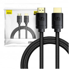 Baseus Kabelis HDMI-HDMI kontakti 1.0m (HDMI 2.1) melns 8K 60Hz 48Gbps / 4K 120Hz, BASEUS