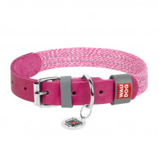 Waudog Classic Dog collar with QR code Waudog size L pink