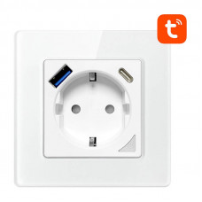 Avatto Smart WiFi Wall Socket Avatto N-WOT10-USB-W TUYA USB USB-C (white)