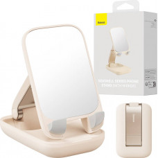 Baseus Folding Phone Stand Baseus with mirror (beige)