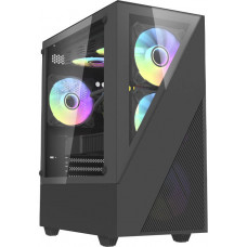 Darkflash Aigo E330M computer case + 4 argb fans (black)