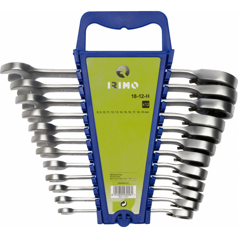 Irimo Ratcheting combination wrench set 12 pcs 8-19mm Irimo