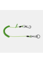 NLG Lightweight coil tool lanyard NLG, with two carabines, max load 1kg