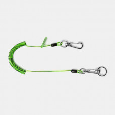 NLG Lightweight coil tool lanyard NLG, with two carabines, max load 1kg