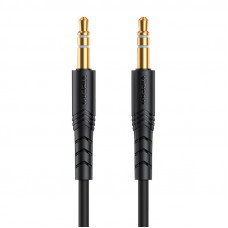 Vipfan Mini jack 3.5mm AUX cable VFAN L04 1m, gold plated (black)