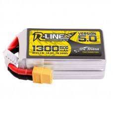 Tattu R-Line Version 5.0 1300mAh 14.8V 150C 4S1P Lipo Battery Pack with XT60 Plug