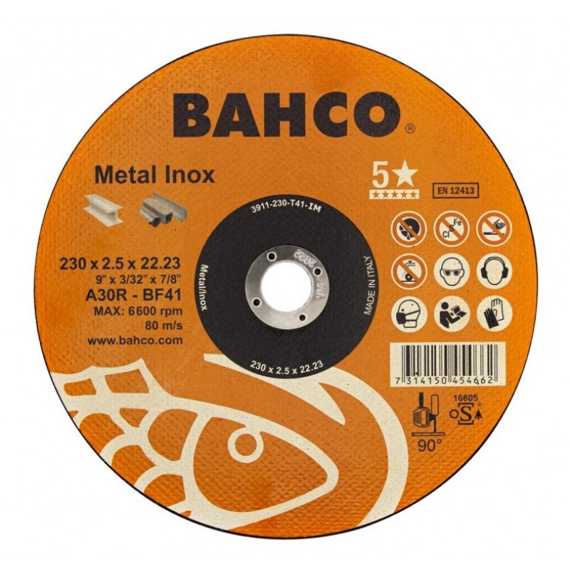 Bahco Griezējdisks A46R INOX+Fe T41 115x1.6x22.23mm