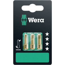 Wera Torsion (extra hard) uzgaļi, PZ1 x 25mm, PZ2 x 25mm, PZ3 x 25mm, 855/1 TH, blisterī