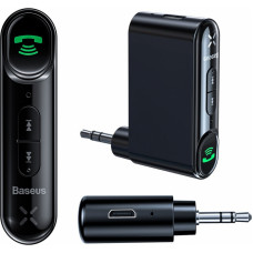 Baseus Bluetooth uztvērējs 5.0 Bezvadu Aux Audio uztvērējs 3.5 mm Auto Aux Bluetooth adapteris Brīvroku ierīce skaļruņu austiņām