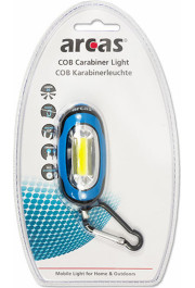 Arcas Mini lukturītis ar karabīni, COB LED + 2xCR2032, ARCAS