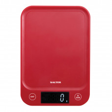 Salter 1067 RDDRA Digital Kitchen Scale, 5kg Capacity red