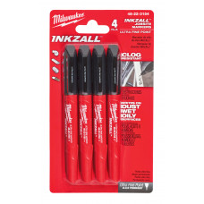 MILWAUKEE® INKZALL™ melns punktveida marķieris, 4 gab.